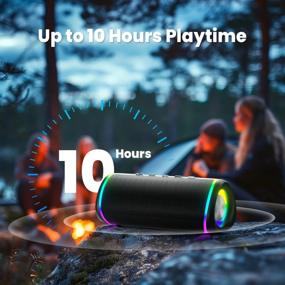 RIENOK nešiojama Bluetooth kolonėlė 30 W, IPX5, RGB, Bluetooth 5.3, Rienok S6