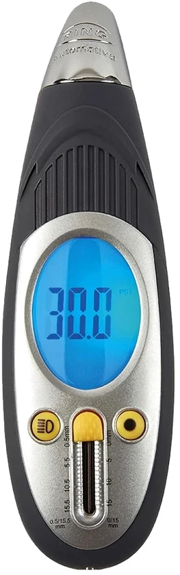 Ring skaitmeninis padangų slėgio matuoklis su protektoriaus gylio matuokliu ir LED RTG6