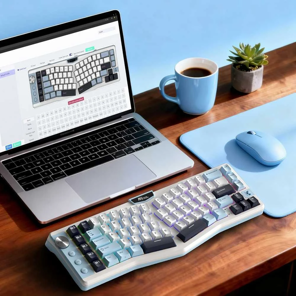 RK ROYAL KLUDGE belaidė mechaninė klaviatūra Alice 68 % 72 klavišai, RGB, Hot-Swap, QWERTY, 7500 mAh