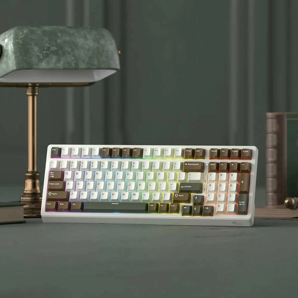 RK ROYAL KLUDGE F99 belaidė mechaninė klaviatūra, 100 klavišų, 3 režimų, RGB apšvietimas