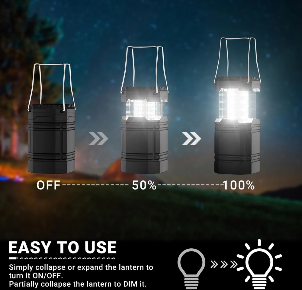 ROCAM LED kempingo lempa su įkraunamas akumuliatorius, saulės ir USB įkrovimu, 200 lm, IPX4, CL1000