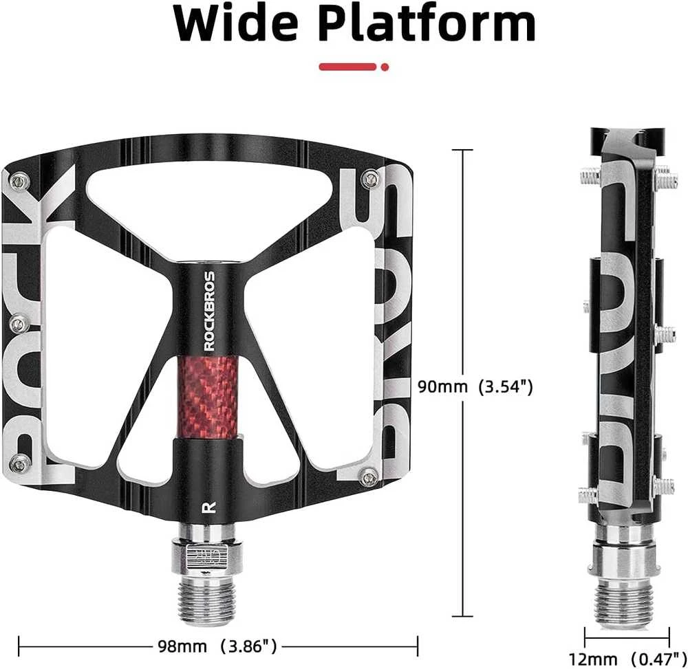Rockbros 37213071001 Aluminum Alloy Bicycle Pedal Set – juodos spalvos