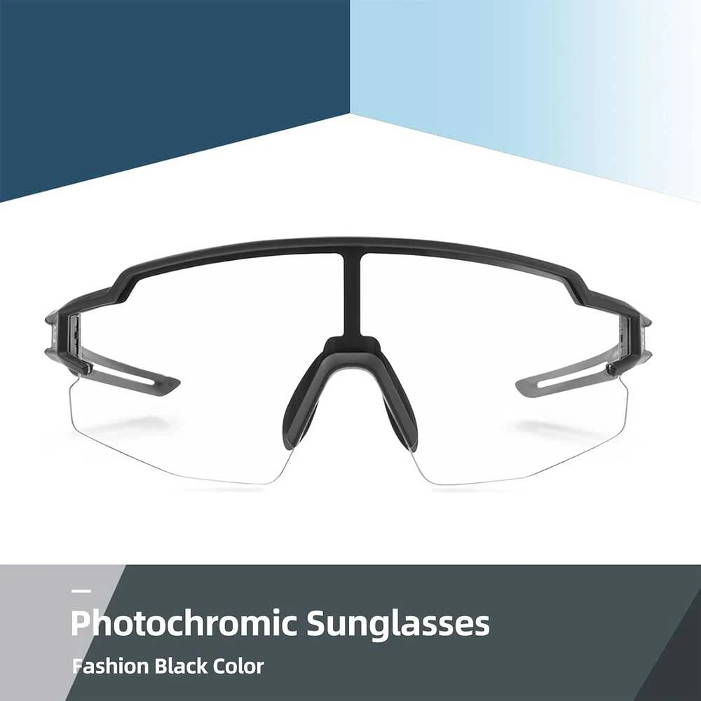 Rockbros 10175 fotochrominiai UV400 dviratininko akiniai – juodas