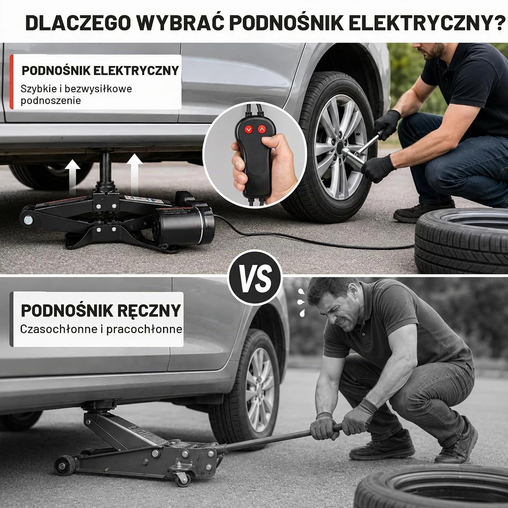 ROGTZ elektrinis automobilinis žirklinis keltuvas 2 t su įrankių dėklu R-2BX