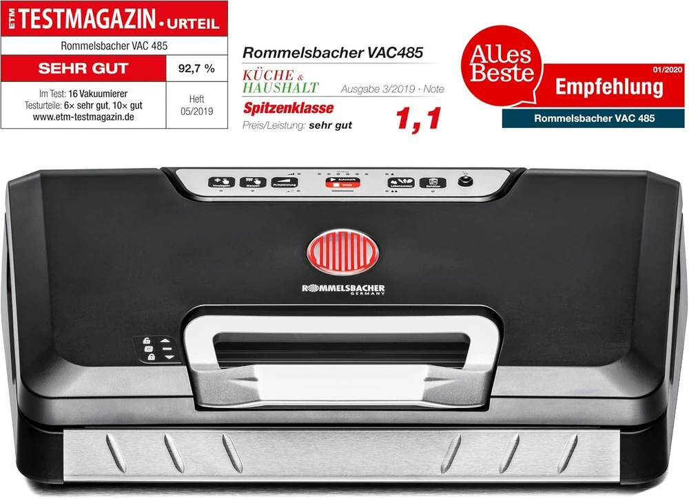 Virtuvinis Prietaisas - Rommelsbacher VAC 485 Siurbimo Aparatas su Rankiniu Režimu