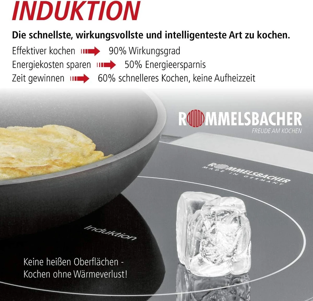 Virykle - Indukcinė viryklė Rommelsbacher CT3420 IN 420x610x80mm Juoda