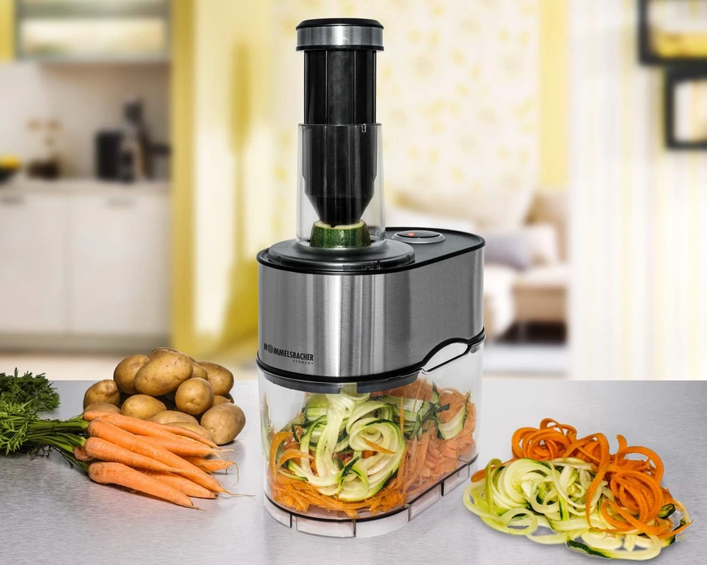 Rommelsbacher elektrinė daržovių pjaustyklė su 5 peiliais, 2,5 l talpa, EGS 80
