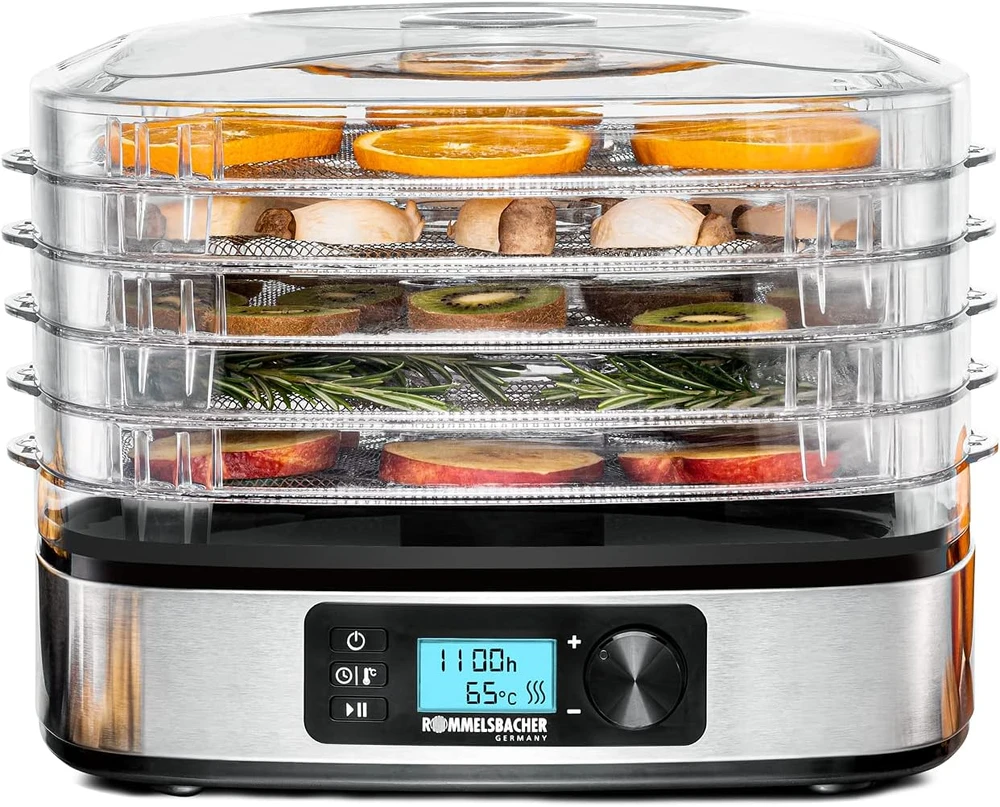 Rommelsbacher maisto džiovyklė 380 W su 5 padėklais, DA350
