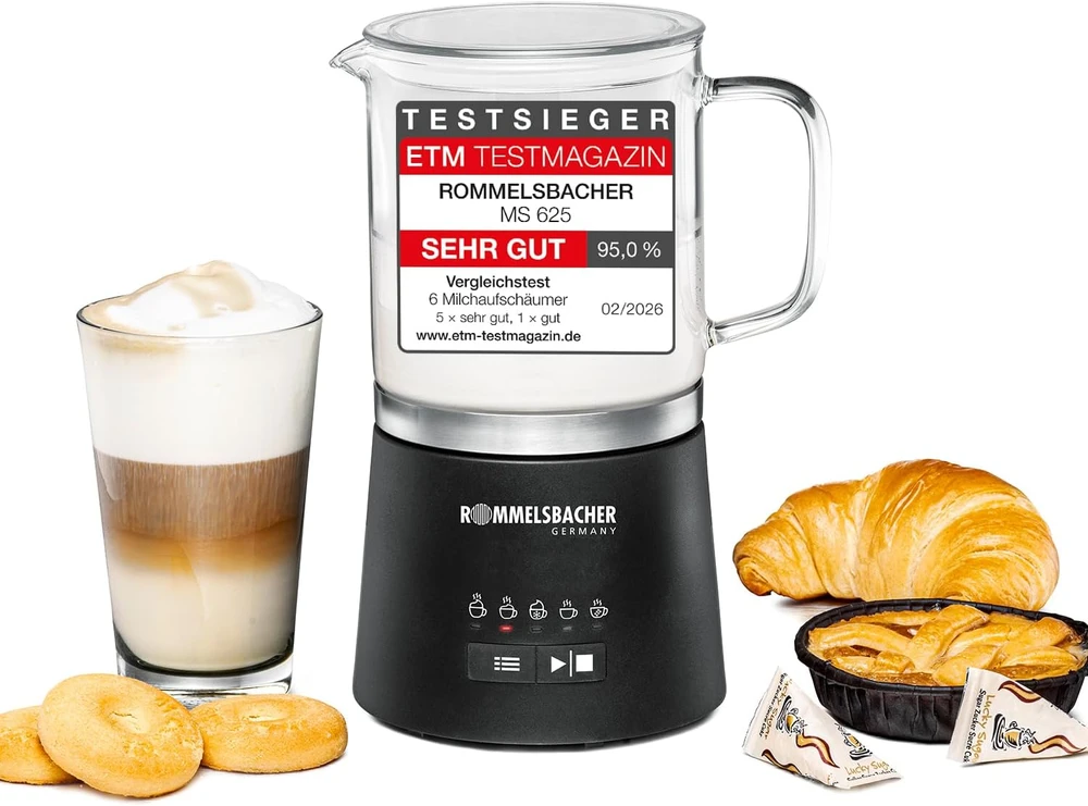 Namų ir Virtuvės Įranga - Rommelsbacher Pieno Putoklis MS 625 500ml Nerūdijančio Plieno