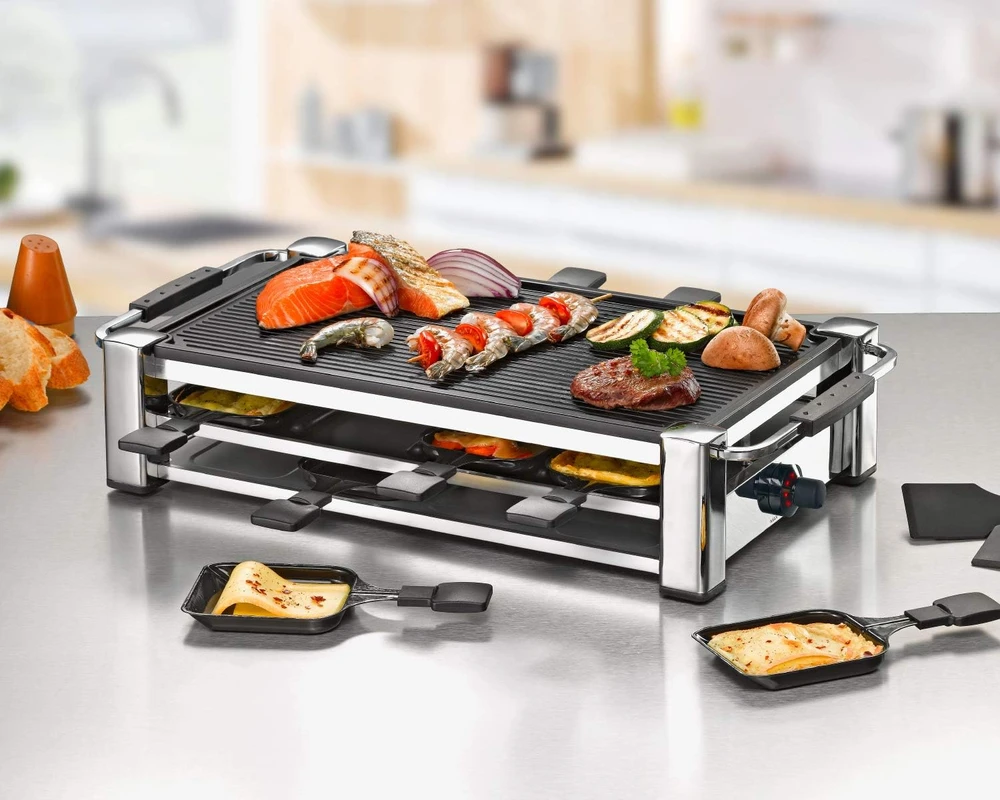 Rommelsbacher raclette stalo grilis 8 asmenims, 1500 W su termostatu RCC 1500