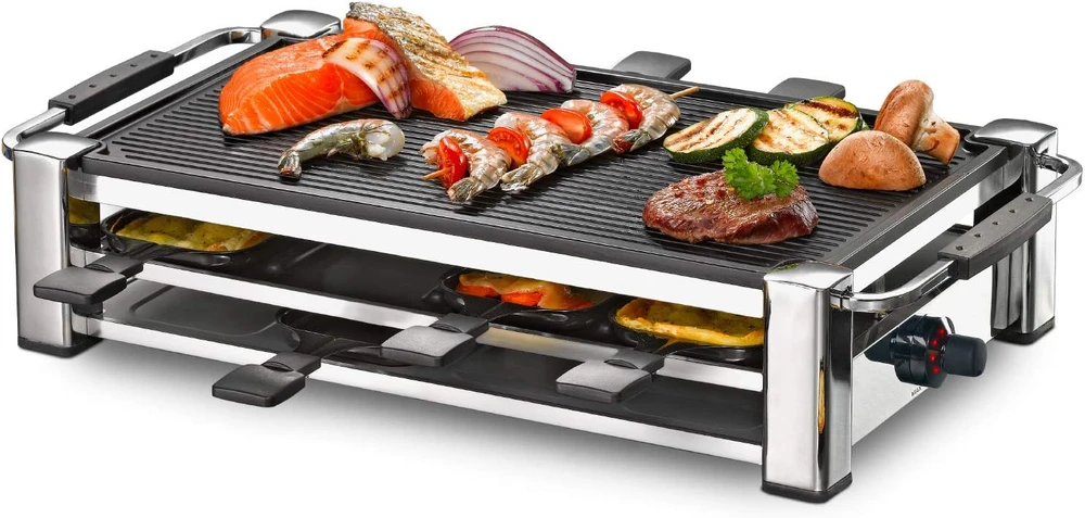 Rommelsbacher raclette stalo grilis 8 asmenims, 1500 W su termostatu RCC 1500
