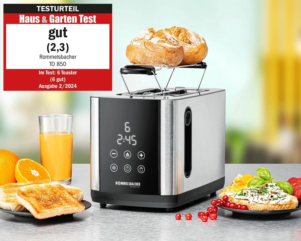 Rommelsbacher skrudintuvas TO 850 su 2 XL angomis, 800 W ir LED ekranu