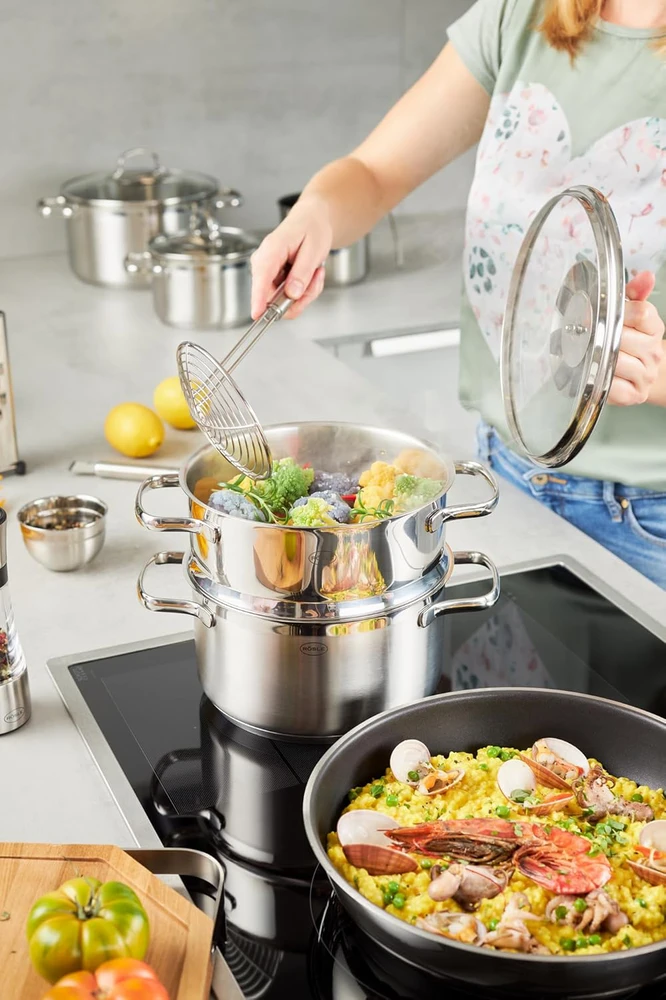 Rösle wok keptuvė su keramika ProCera, 28 cm, nerūdijantis plienas 18/10, indukcijai, 13362