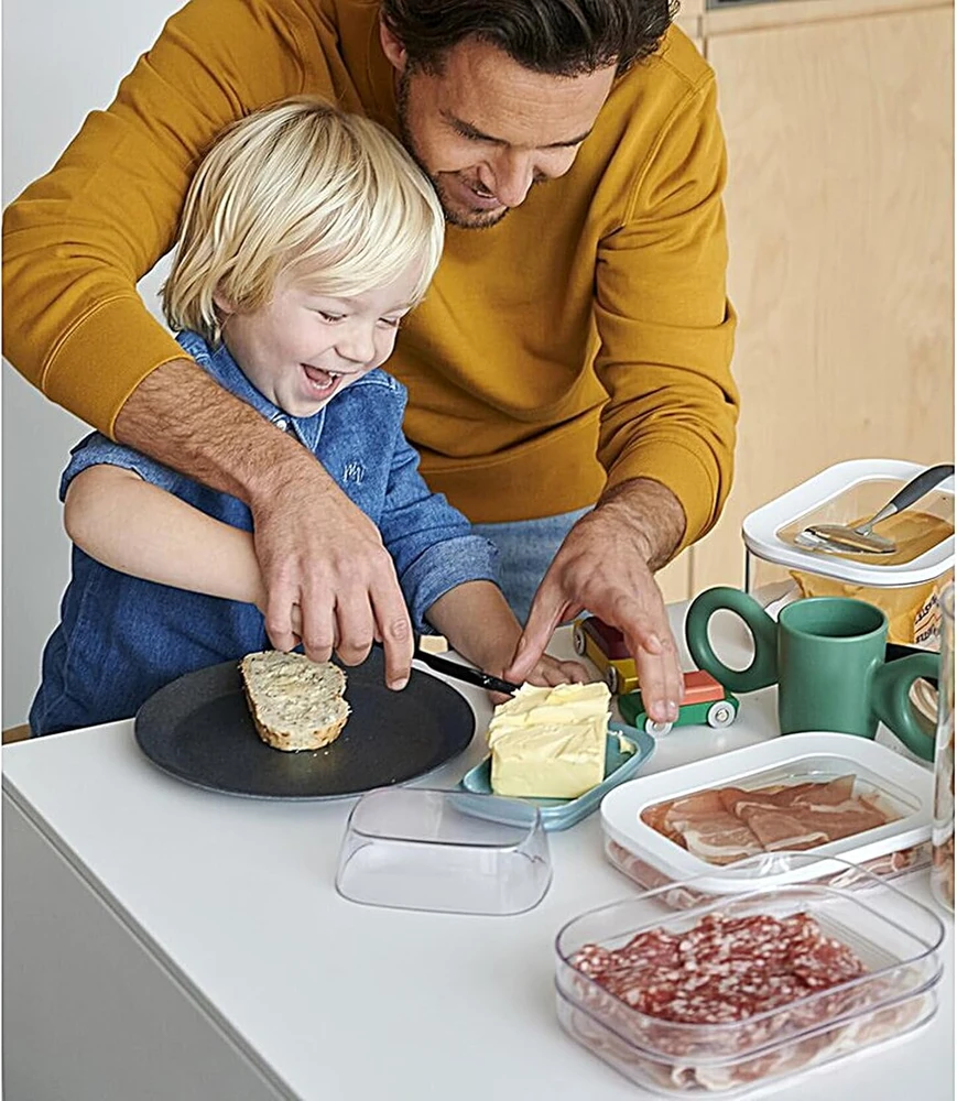 Rosti Mepal Mepal maisto laikymo dėžučių rinkinys Modula 550/3, 3 vnt., bendra talpa 1,65 l, nordiška žalia