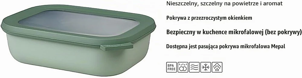 Rosti Mepal Mepal stačiakampis maisto laikymo indas, 3 l, sandarus, tinkamas mikrobangų krosnelei