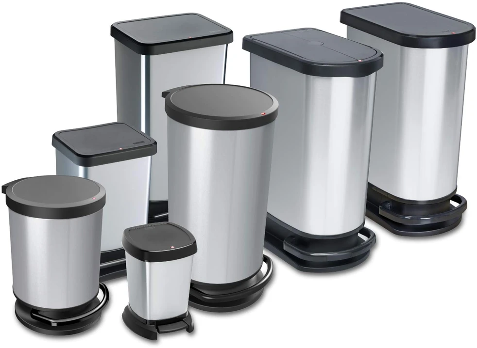Rotho pedalinė šiukšlių dėžė 20 l, perdirbamas plastikas, be BPA, mėlyna, Paso serija