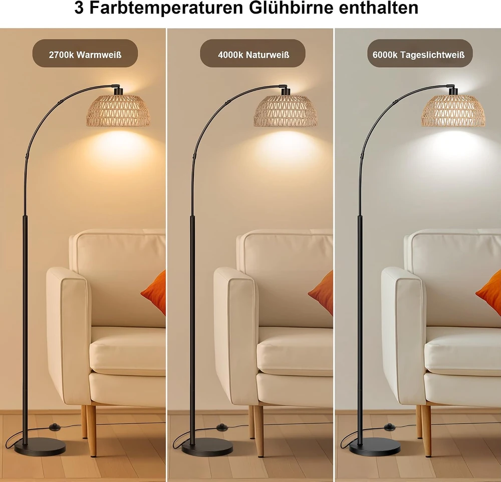 Rottogoon rataninis pastatomas šviestuvas su LED lempute, 9 W, reguliuojamo ryškumo STR-FP116