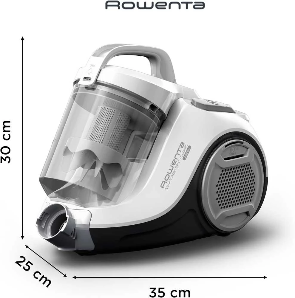 Rowenta be maišelio dulkių siurblys 750 W, cikloninė technologija, 7,6 m veikimo spindulys, RO2917