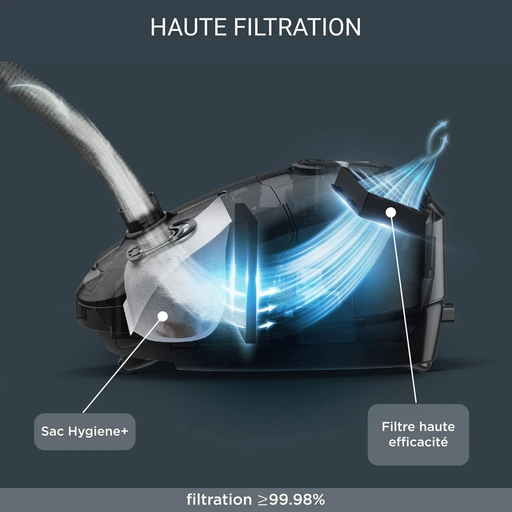 Rowenta dulkių siurblys su maišeliu Power XXL, 900 W, 4,5 l, 12 m, RO3143