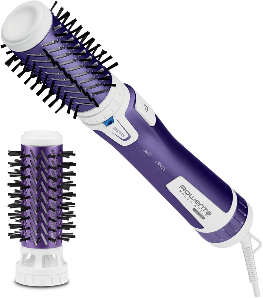Besisukantis plaukų šepetys Rowenta Active Voume&Shine + lokówka CF 9530 Active ( 1000 W , Violetinė )