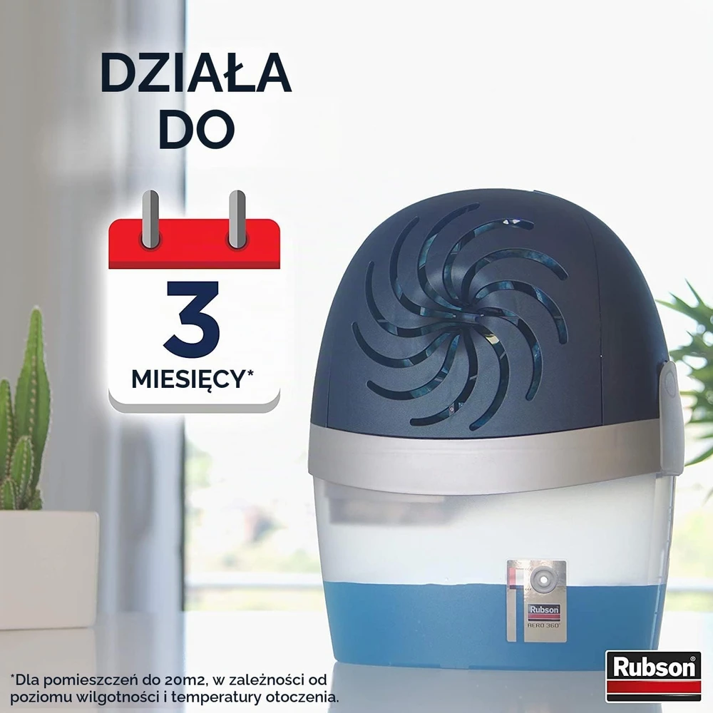 Sausintuvas Rubson drėgmės sugėriklis AERO 360° iki 20 m² su 450 g neutralia kasete