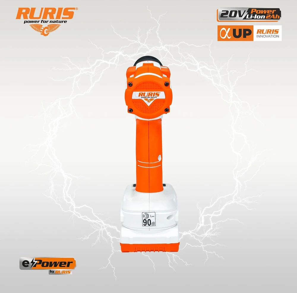 RURIS akumuliatorinis smūginis gręžtuvas RMX1360, 60 Nm, 20 V, bešepetėlis