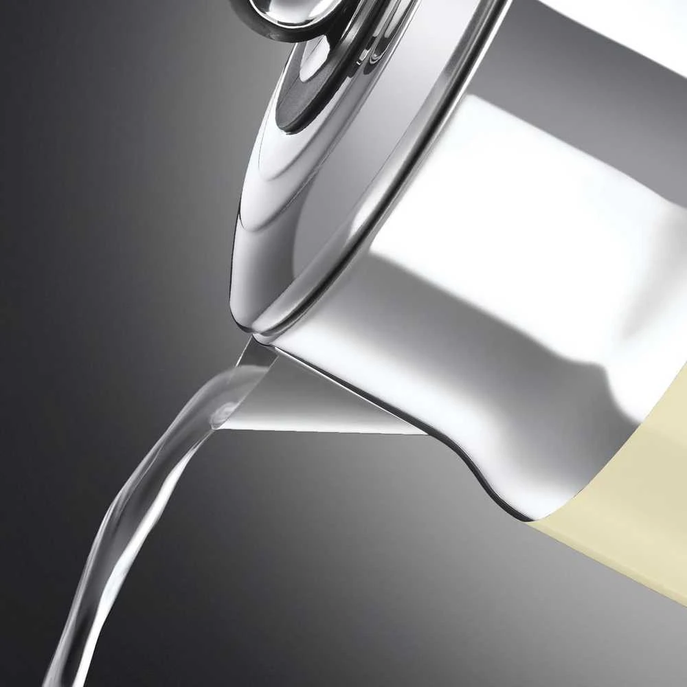 Russell Hobbs elektrinis virdulys 1,7 l, 2400 W, nerūdijančio plieno, kreminės spalvos, Retro 21672-70