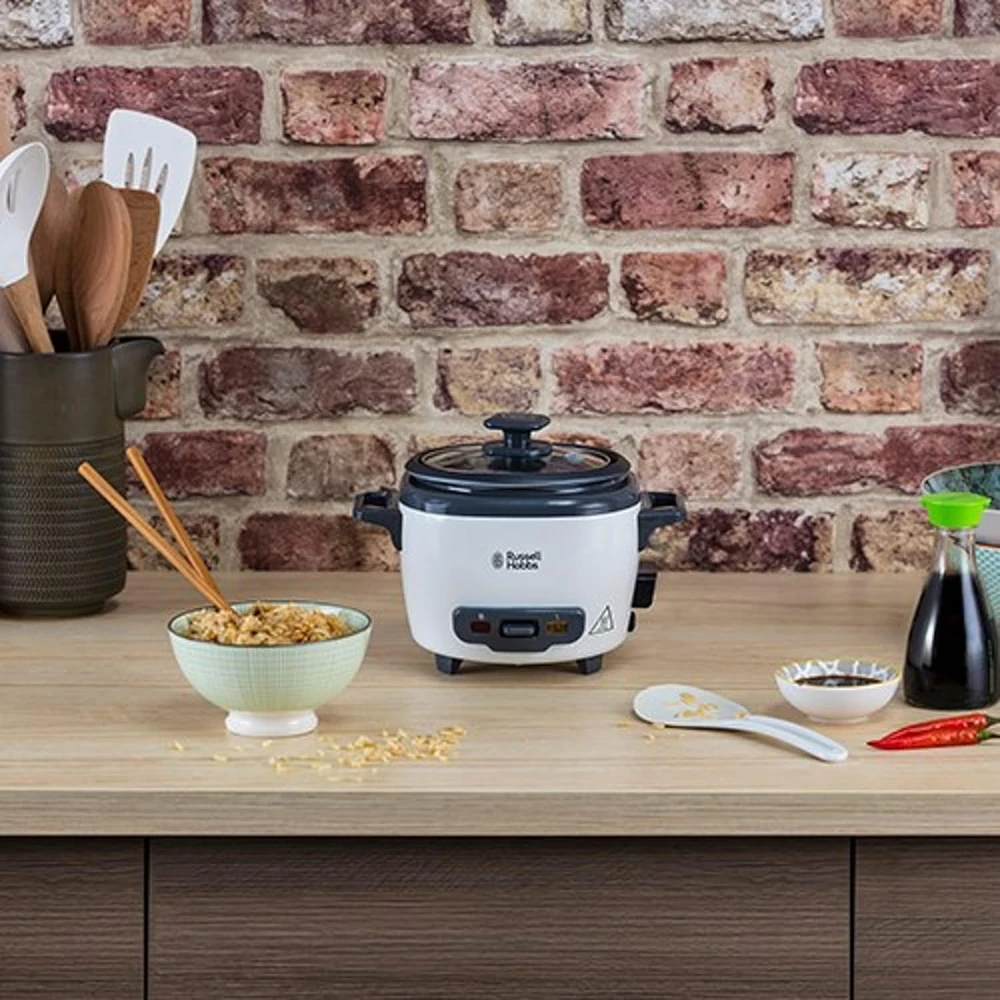 Russell Hobbs ryžių viryklė Russell Hobbs mini 0,4 l (su pakaitinimo funkcija, puodu su nepridegančia danga, ryžių samte