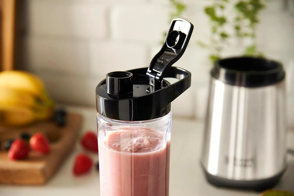 Russell Hobbs personalinis trintuvėlis smoothie, 300 W, 600 ml indas, nerūdijančio plieno peiliai, Mix&Go 23472-56