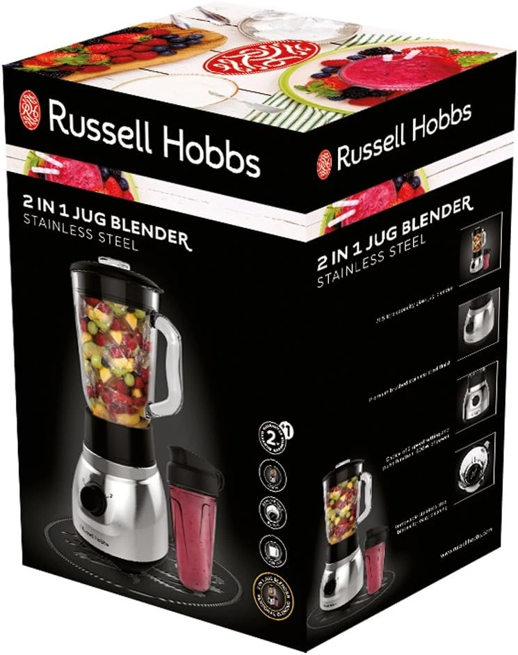 Kokteilinė Russell Hobbs 2-in-1 23821-56 (Juoda/Nerūdijančio plieno) 600W