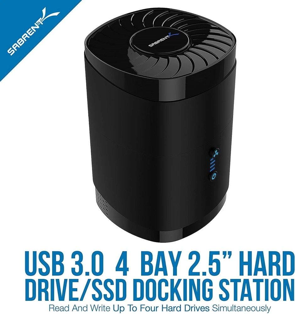 SABRENT diskų dokavimo stotelė 4 x 2,5 col. SATA SSD/HDD, USB 3.0, DS-4SSD