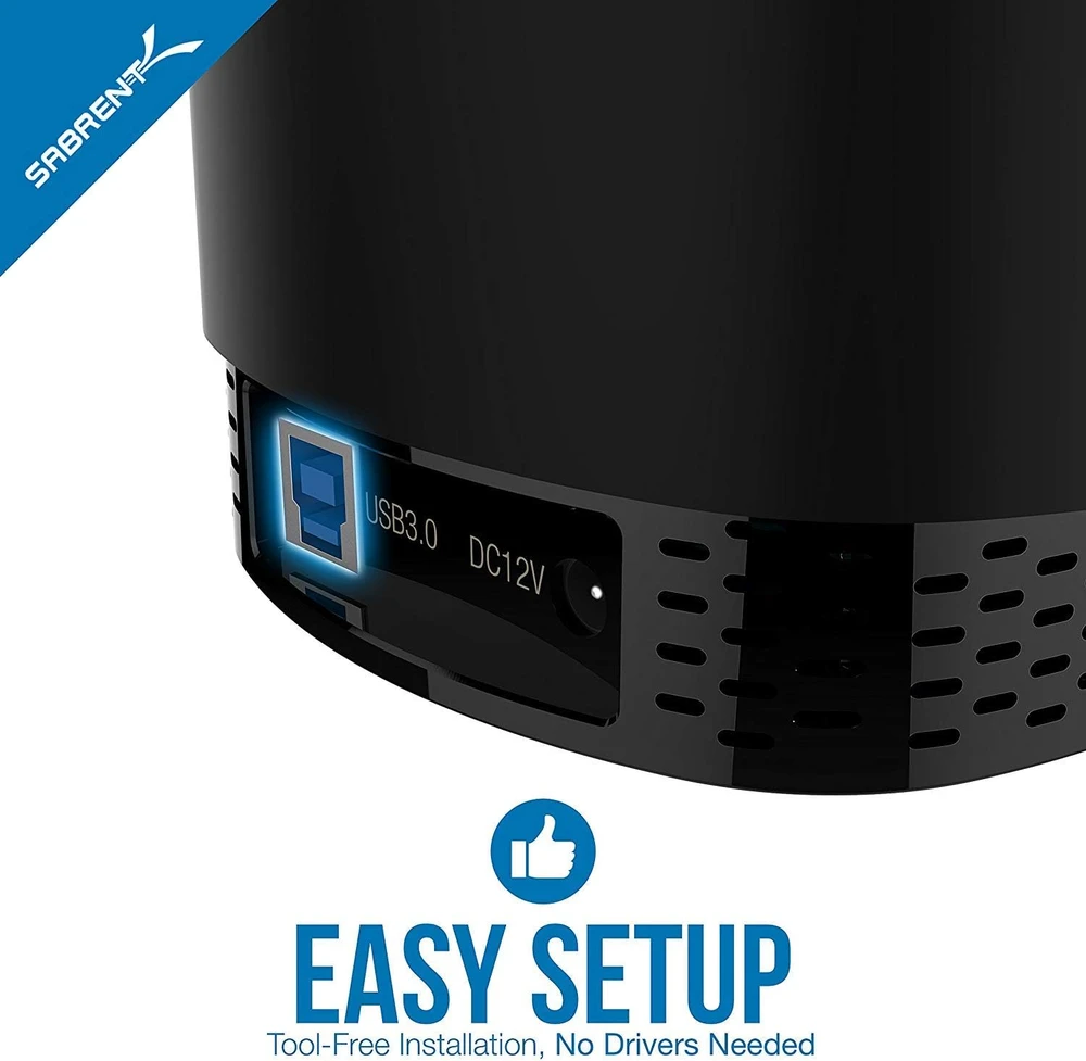 SABRENT diskų dokavimo stotelė 4 x 2,5 col. SATA SSD/HDD, USB 3.0, DS-4SSD