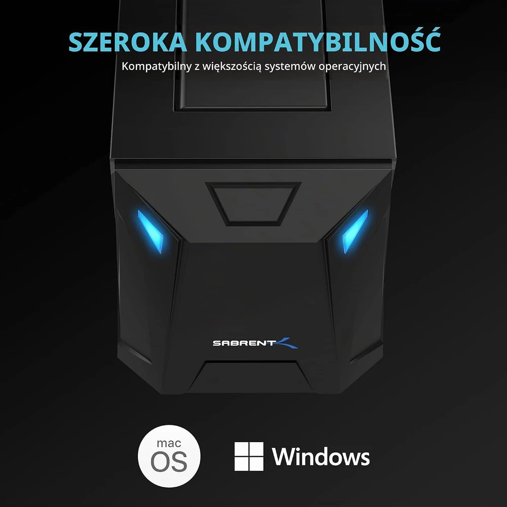 SABRENT SATA SSD ir HDD diskų dokas USB-C 10 Gb/s, 2.5 ir 3.5 col., DS-UC1B