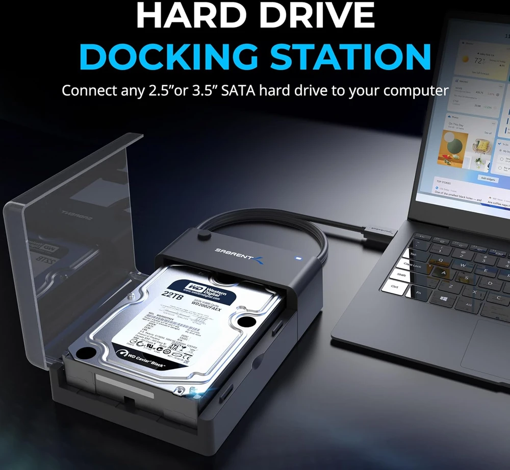 Sabrent standžiųjų diskų dokas USB 3.0 SATA 2.5/3.5 col., UASP, EC-DFLT