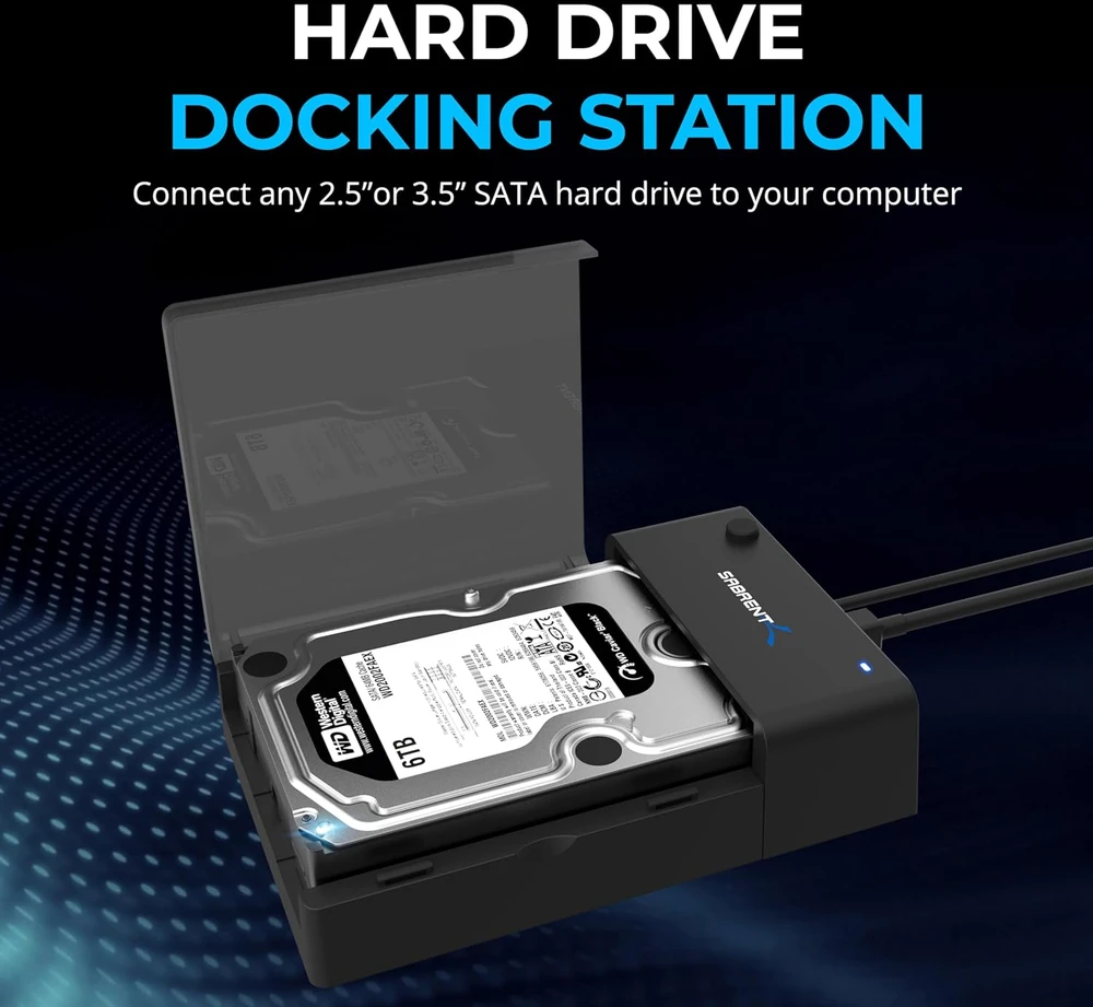 Sabrent standžiųjų diskų dokas USB 3.0 SATA 2.5/3.5 col., UASP, EC-DFLT