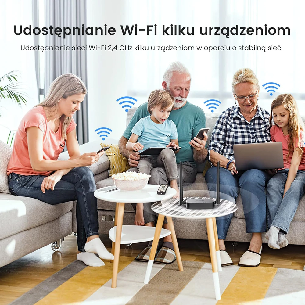 Šakotuvas Tenda 4G LTE maršrutizatorius 300 Mbps, LTE Cat4, 2 keičiamos antenos, 4G03 Pro