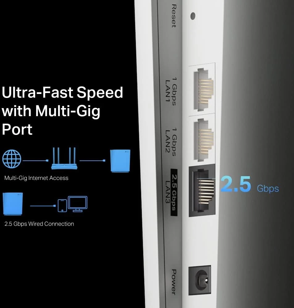 Maršrutizatorius Tinklo Įrenginys - TP-LINK RE900XD 1Gbps 110x297x240 mm