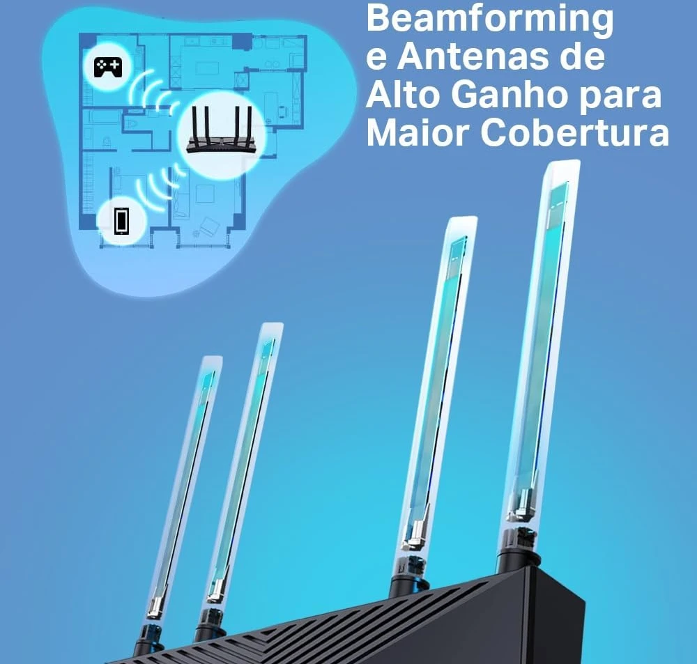 Belaidis maršrutizatorius TP-Link Archer AX53, Wi-Fi 6 (802.11ax), AX3000 (dvijuostis), Gigabit, OFDMA, MU-MIMO