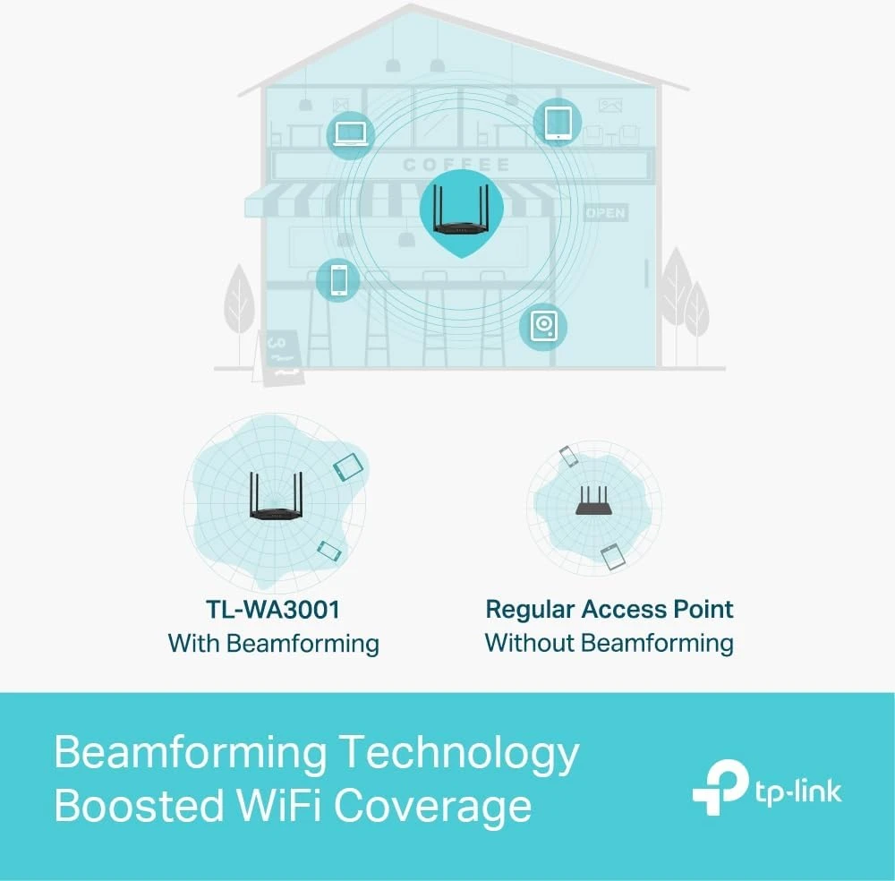 Maršrutizatorius TP-Link Wi-Fi 6 prieigos taškas AX3000 su 2,5G LAN, PoE ir 4 antenomis TL-WA3001