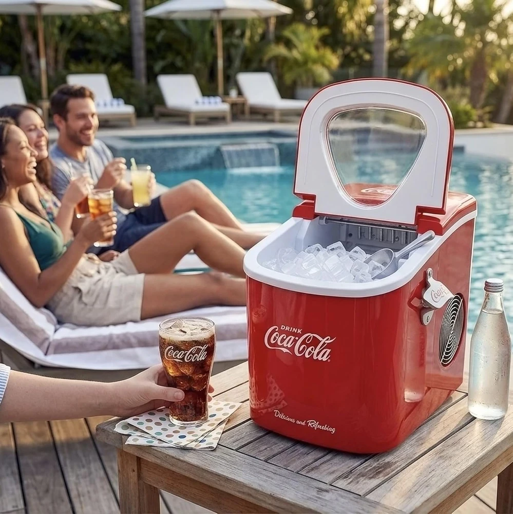 Salco ledo kubelių gaminimo aparatas, 12 kg per parą, automatinė perspėjimo funkcija, retro dizainas, SEB-14CC