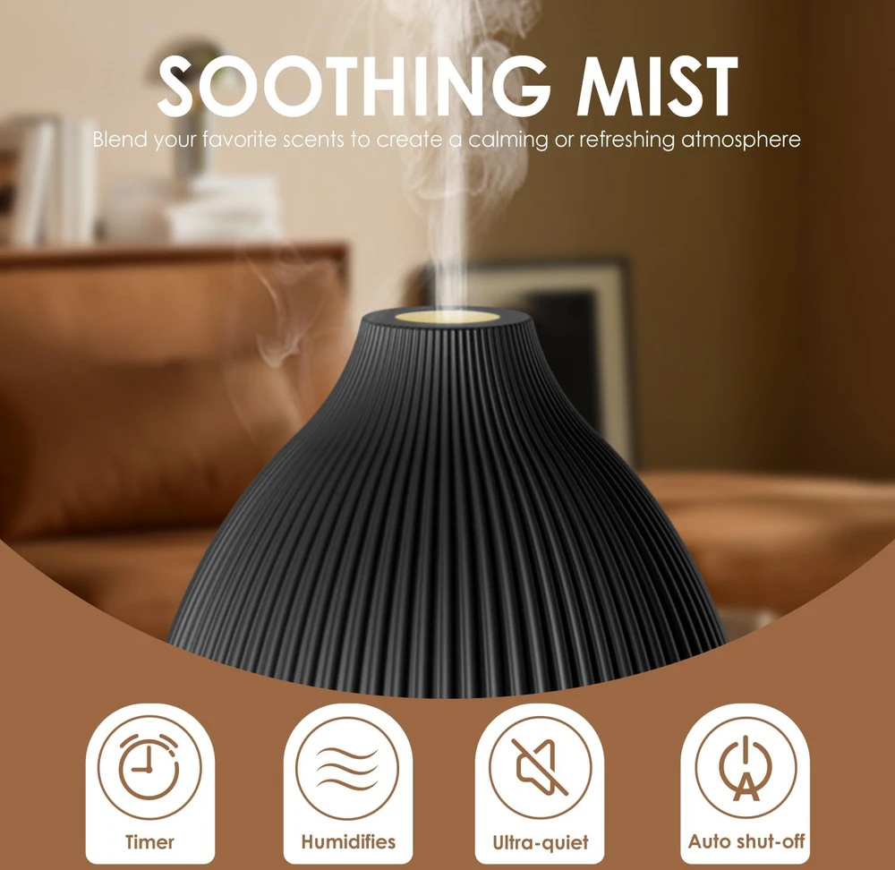 Drėkintuvas SALKING eterinių aliejų aromato difuzorius 100 ml su RGB apšvietimu, modelis 200312