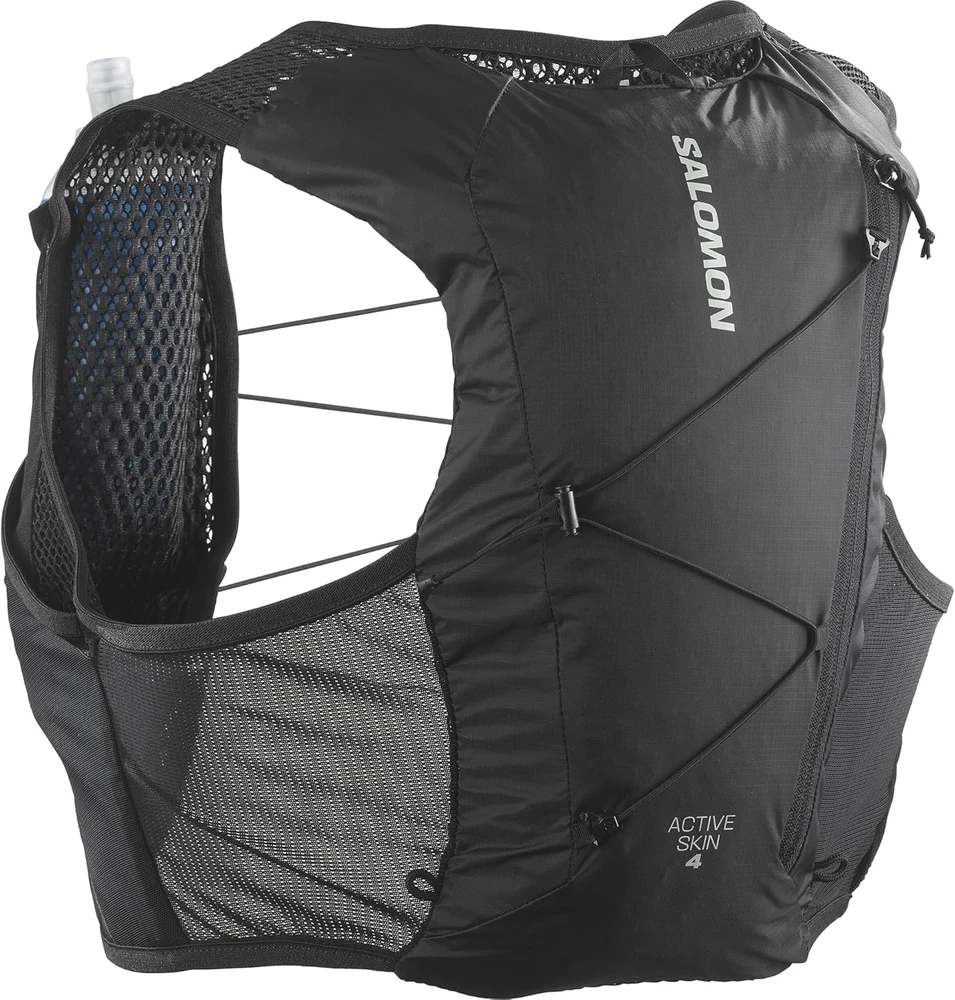Salomon bėgimo hidracinė liemenė Active Skin 4, 4 l talpos, su dviem 500 ml buteliukais, juoda, M