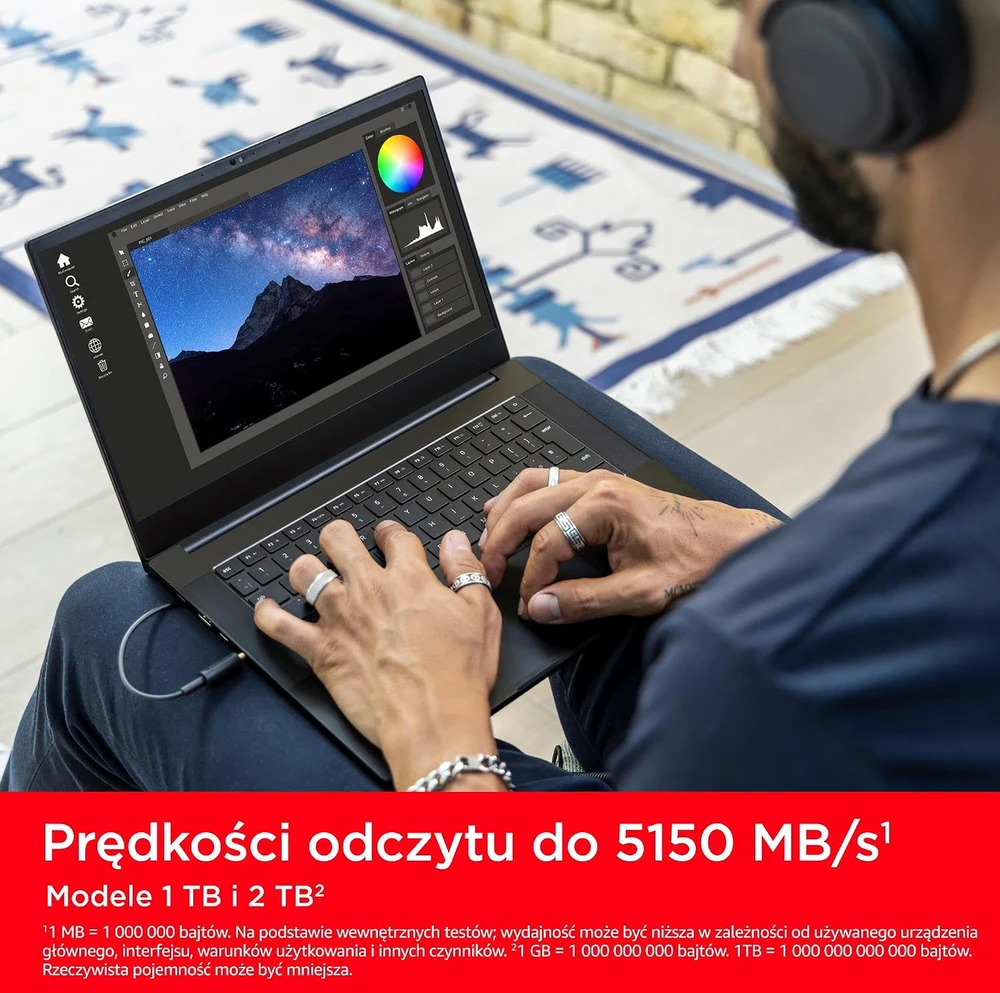 SanDisk vidinis 500 GB M.2 2280 NVMe SSD, PCIe Gen4, 5000 MB/s, SDSSDX3N-500G-G26