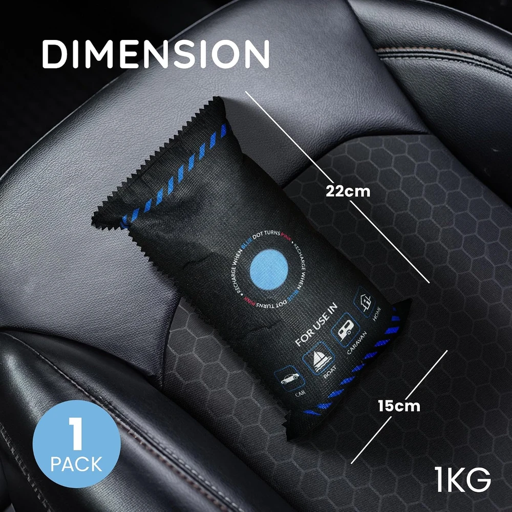 Sausintuvas CUQOO automobilio drėgmės sugėriklis 1kg su neslystančiu kilimėliu