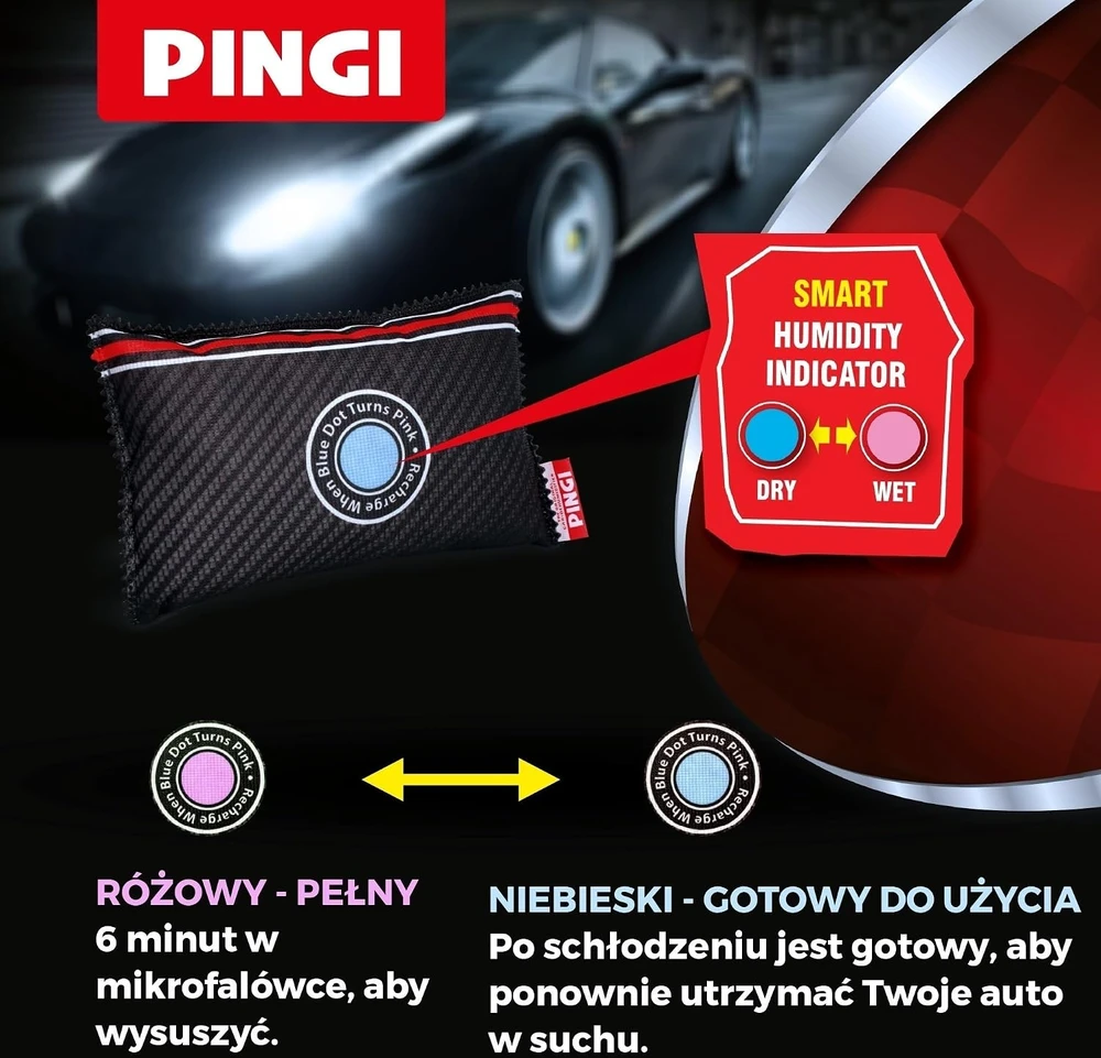 Sausintuvas Pingi automobilinis drėgmės sugėriklis su silikageliu 2 × 350 g LV2-A350