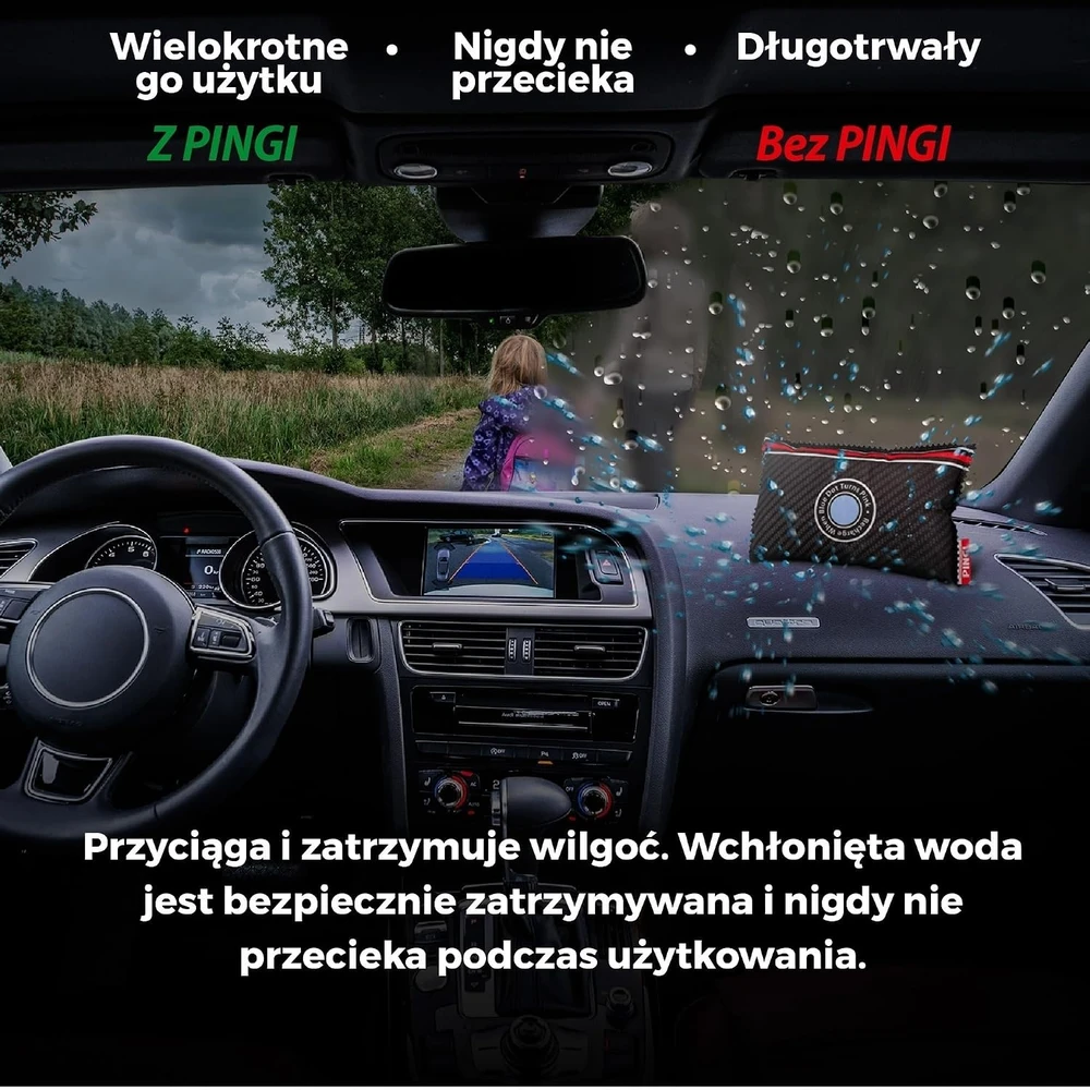 Sausintuvas Pingi automobilinis drėgmės sugėriklis su silikageliu 2 × 350 g LV2-A350