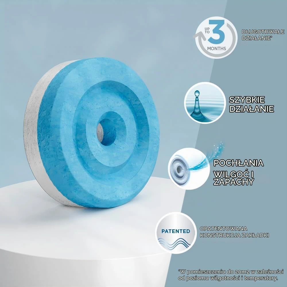 Sausintuvas UniBond drėgmės sugėriklio papildymo kasetės AERO 360°, 2 × 450 g, 490219