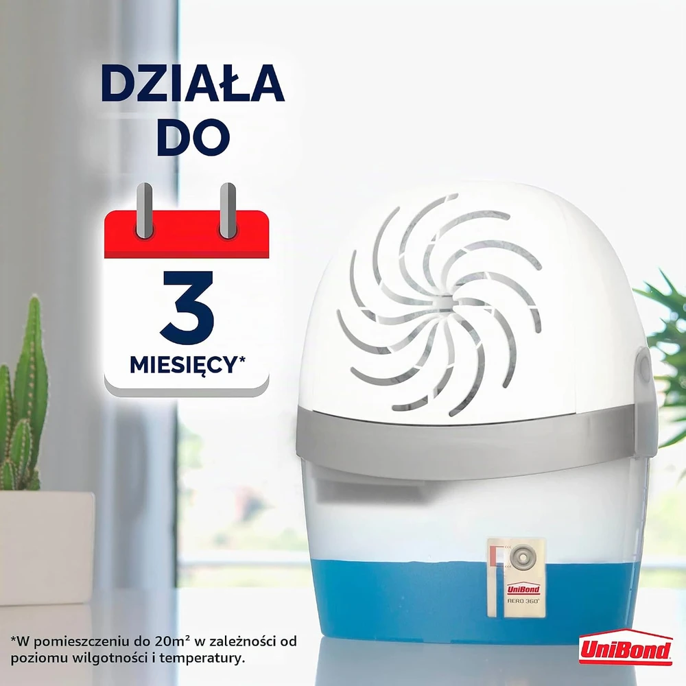 Sausintuvas UniBond drėgmės sugėriklio papildymo kasetės AERO 360°, 2 × 450 g, 490219