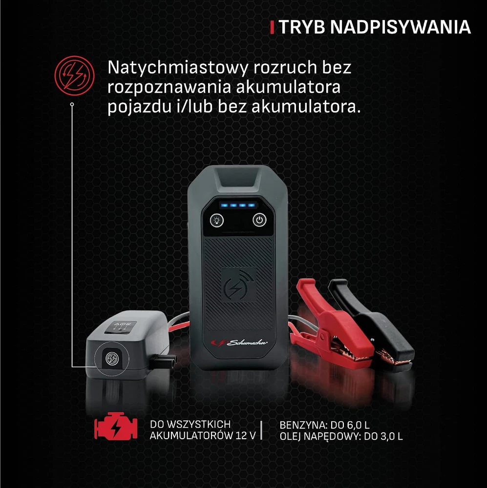 Schumacher Electric akumuliatoriaus paleidimo įrenginys 1000 A, 12 V, 6400 mAh, SBX 504