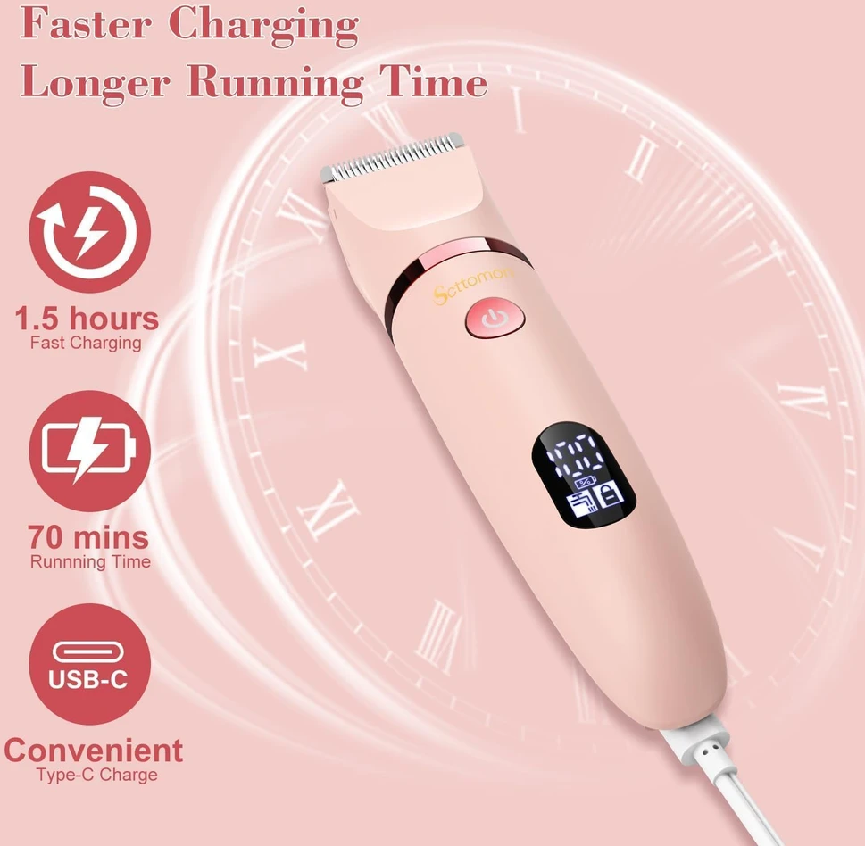 Veet Scttomon elektrinis 3 viename moteriškas trimeris IPX7, bikini, veidui, kūnui, USB-C